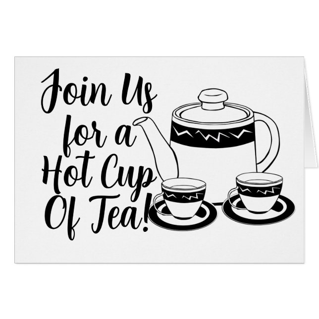 Té Kettle y Té Cups Tea Mes (Anverso (Horizontal))