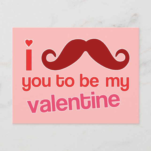 te mustache de ser mi postal de San Valentín (Anverso)