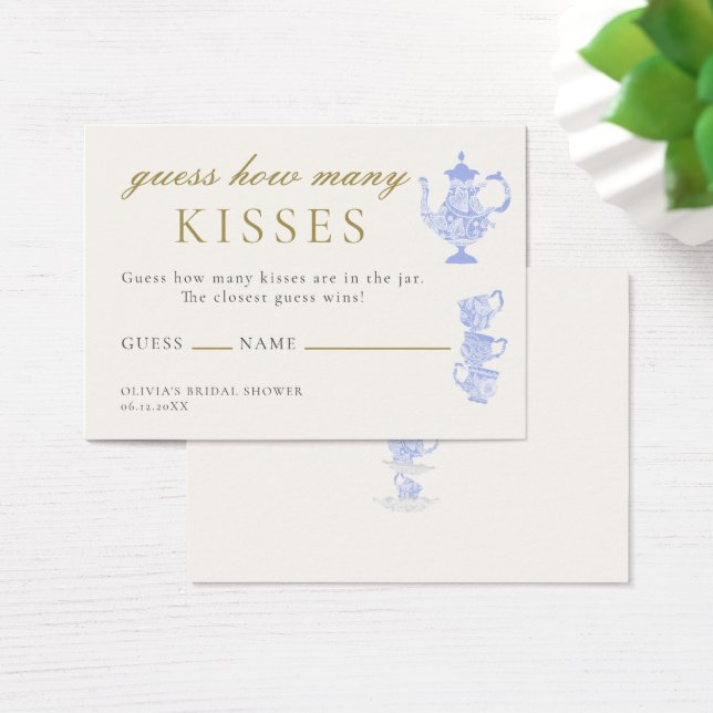 Té nupcial en China Lace adivina cuántos besos de  (Escritorio)