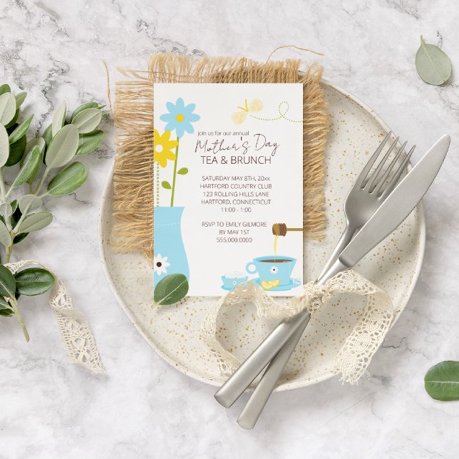 Té o Brunch invitaciones para el Día de la Madre (Subido por el creador)