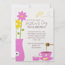 Té o Brunch invitaciones para el Día de la Madre