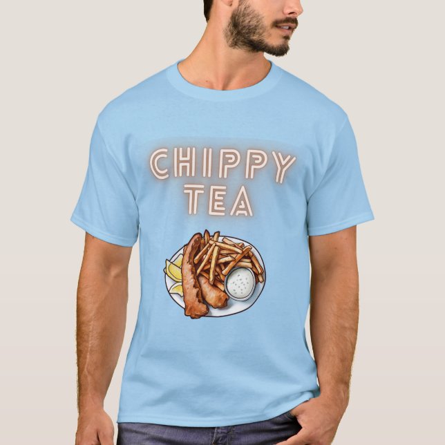 Té o pez chippy y chile Diseñar camiseta (Anverso)