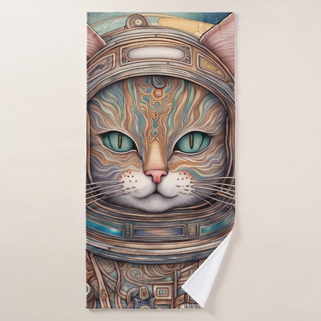 Té para beber gato naranja (Toalla de baño)