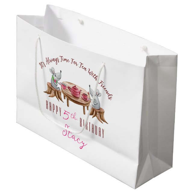 Té Para Dos Bolsas De Regalo Personalizado - Grand (Angulo Anverso)