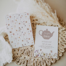 Té Para Dos Invitaciones De Cumpleaños De Flores