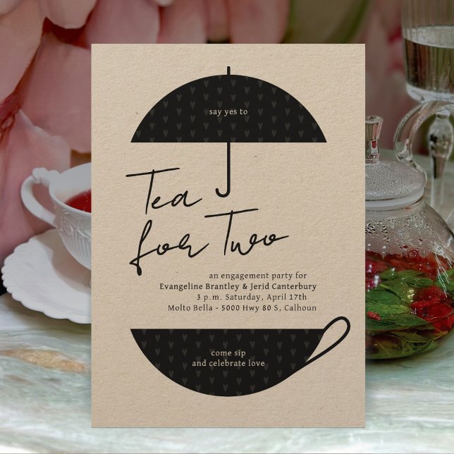 Té para dos invitaciones modernas a la fiesta del  (Subido por el creador)