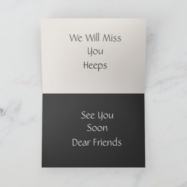 Te Perderemos > Tarjetas De Despedida (Interior)