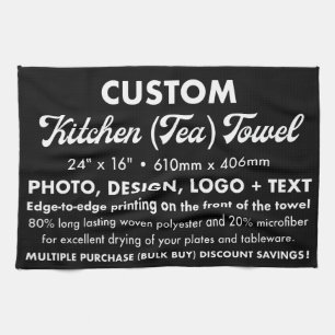 Té personalizado personalizado, toalla de cocina (