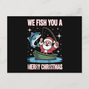 Te pescamos un pescador de navidad pescando Santa