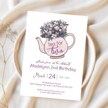 Té por dos invitaciones a fiesta de cumpleaños