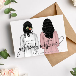 ¿Te Prepararás Conmigo? Tarjeta de chicas en Robes