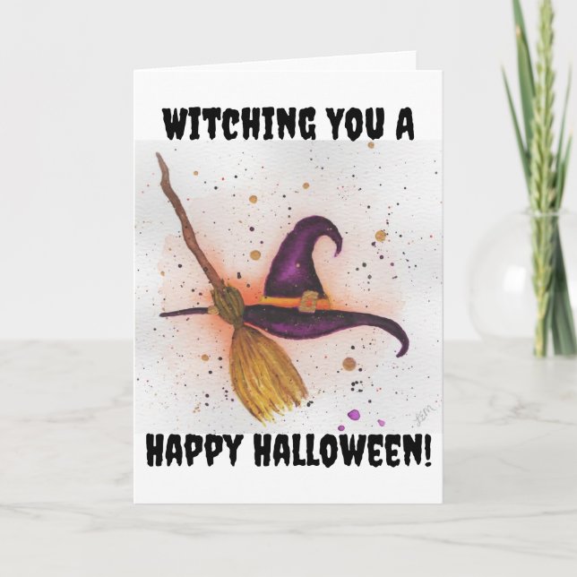 Te presento una tarjeta de Halloween feliz (Anverso)