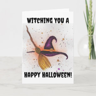 Te presento una tarjeta de Halloween feliz