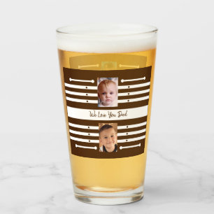 Te queremos a papá niños fotos de cerveza marrón