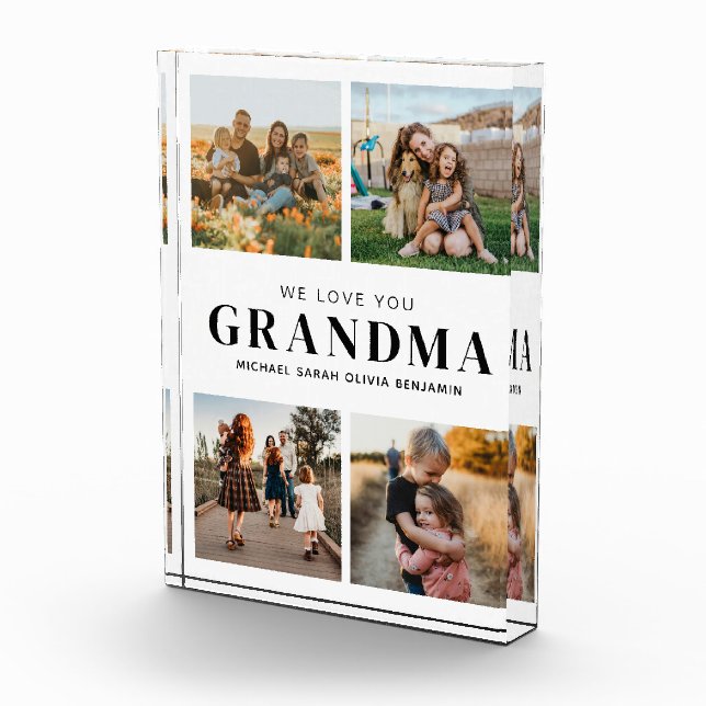 Te queremos Abuela 4 Collage de fotos Bloque de fo (Derecha)