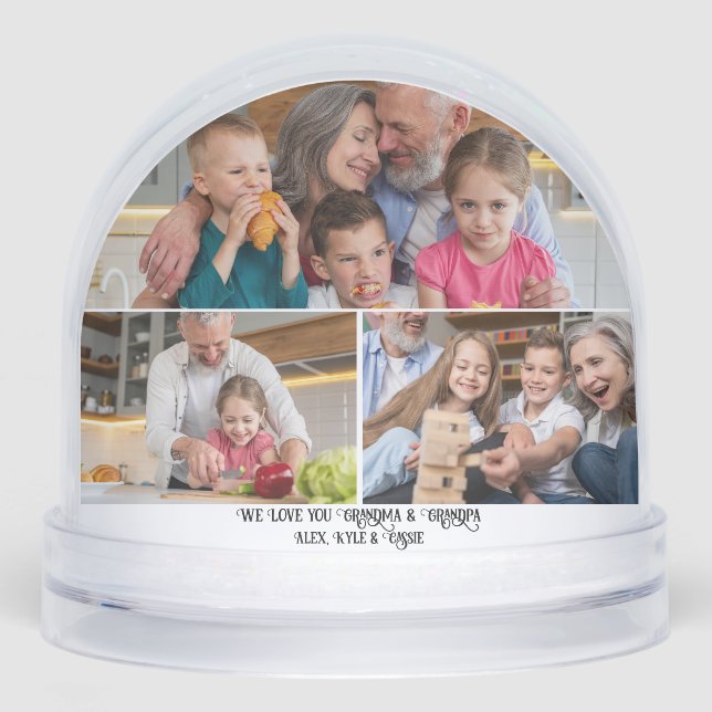 Te queremos, abuela y abuelo-4 foto personalizada (Anverso)