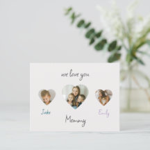 Te queremos mamá - Tarjeta de fotos personalizada