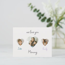 Te queremos mamá - Tarjeta de fotos personalizada