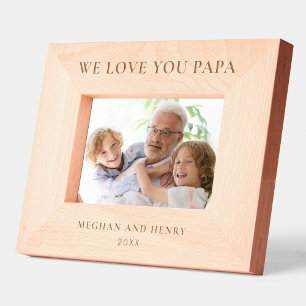 Te queremos, papá, regalo personalizado de marco f