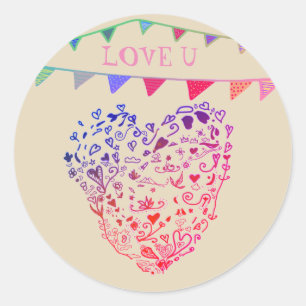 Te quieres, Valentine, Pegatina de amor