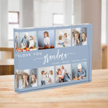 Te quiero abuela 8 Collage de fotos Dusty Blue