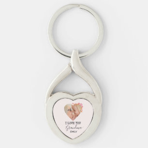 Te Quiero Abuela Llavero Personalizado de Corazó