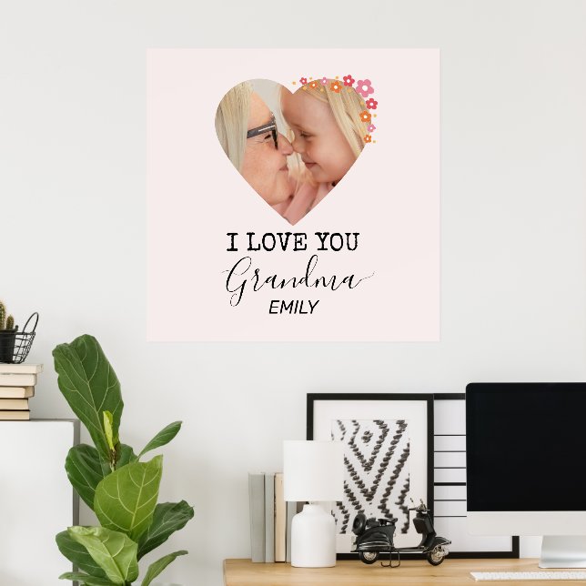 Te Quiero Abuela | Póster Personalizado (Oficina en casa)
