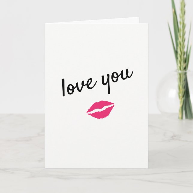 Te quiero con una tarjeta de beso (Anverso)