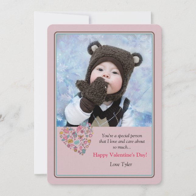 Te quiero foto tarjeta de San Valentín (Anverso)