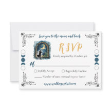 Te quiero hasta la Luna Tarjeta de RSVP de Boda Ce