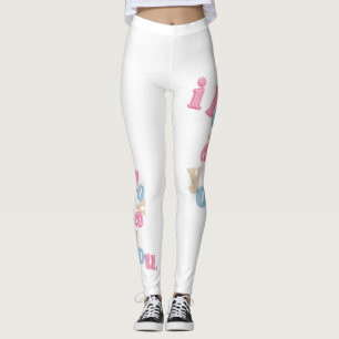 "Te quiero" Leggings de Arte con Parche   Estampa 