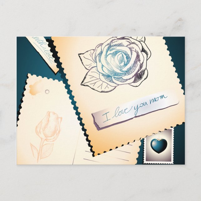 Te quiero mamá, postal (Anverso)