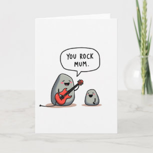 Te quiero mamá tarjeta de arte de guijarros