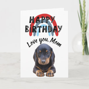 Te quiero, mamá, tarjeta de cumpleaños de tu perro