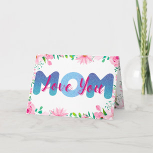 Te quiero, mamá, tarjeta de Día de la Madre de fot