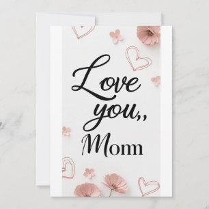 Te quiero, mamá, tarjeta de regalo de Día de la Ma