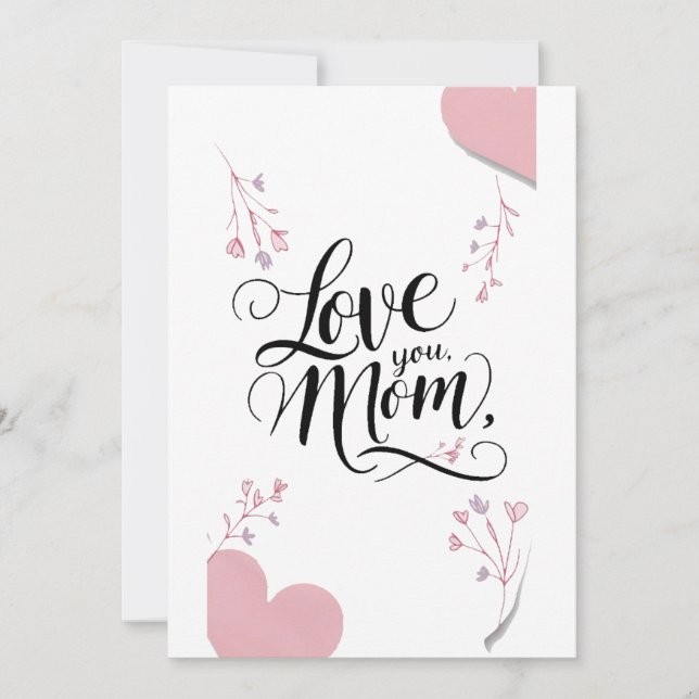 Te quiero, mamá, tarjeta de regalo de Día de la Ma (Anverso)