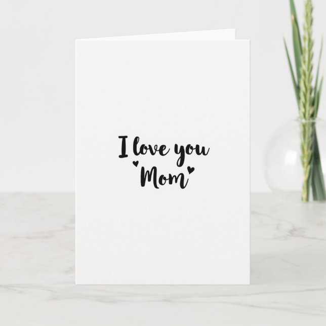 Te quiero mamá tarjeta sencilla (Anverso)