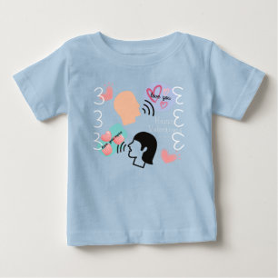 "Te quiero más", bebé camiseta