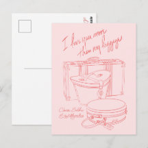 "Te quiero más que a mi equipaje" Tarjetas postale