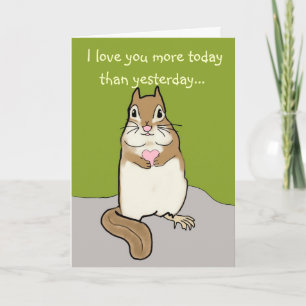 Te Quiero Más... Tarjeta Chipmunk
