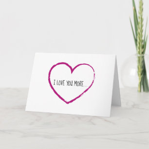 Te quiero más tarjeta de El día de San Valentín