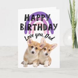 Te quiero, papá, tarjeta de cumpleaños de tu perro