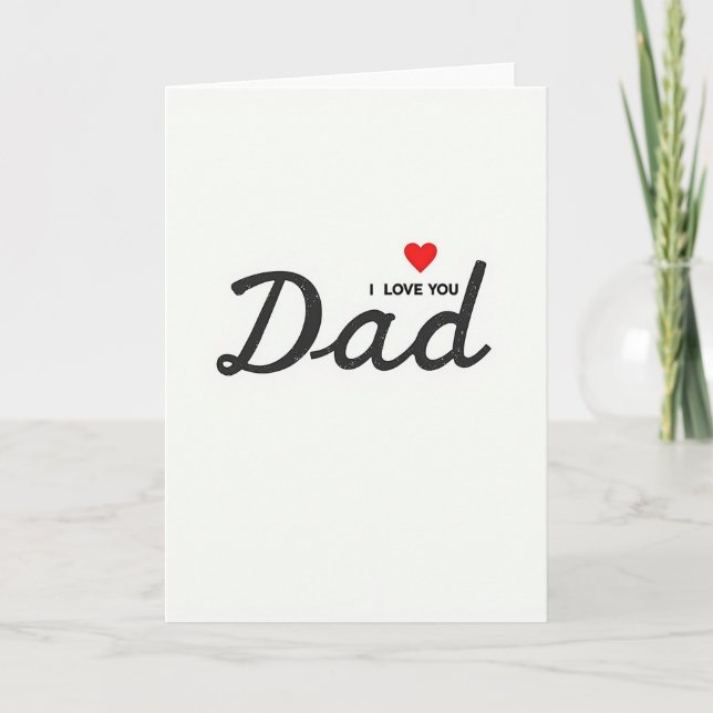 Te quiero papá tarjeta simple (Anverso)