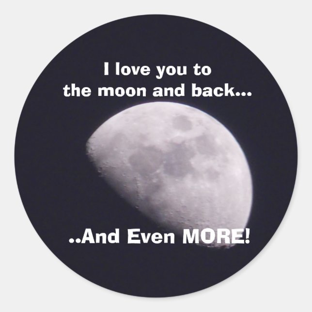 Te quiero pegatinas de LUNA (Anverso)
