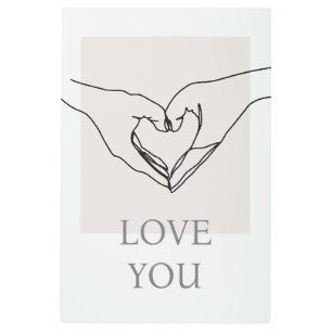 Te quiero poster. Arte de manos en línea arte en p