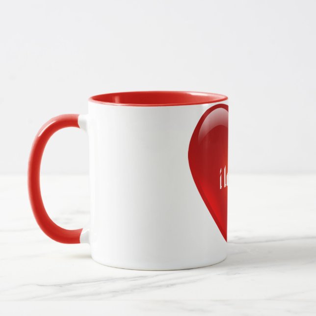 te quiero taza del corazón (Izquierda)