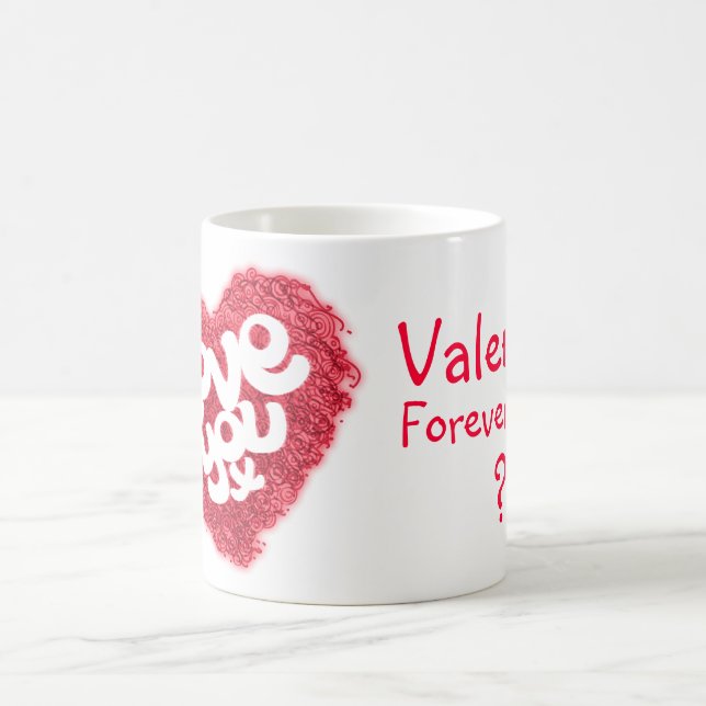 "Te quiero x" Valentina taza rosa roja (Centro)