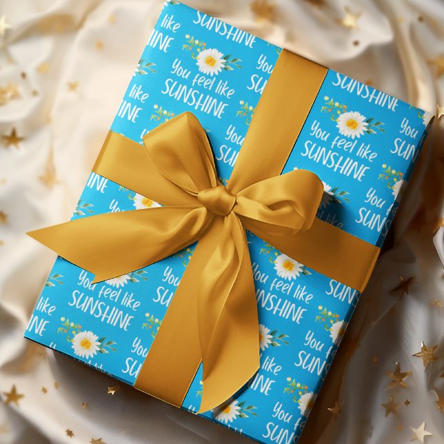 Te Sientes Como Las Hojas De Papel De Daisy Sunshi (Let someone special know that they feel like sunshine with these daisy wrapping paper sheets! )