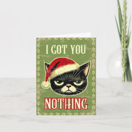 Te tengo nada enojado divertido gato negro Navidad